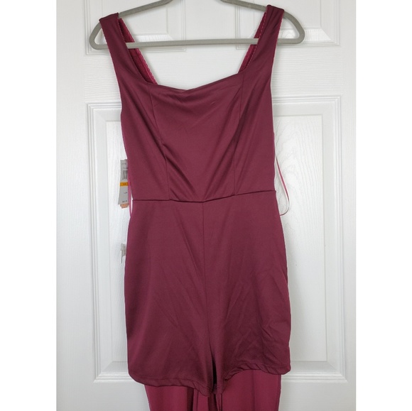 NWT GB velvet corduroy style burgundy jumpsuit - Picture 6 of 8
